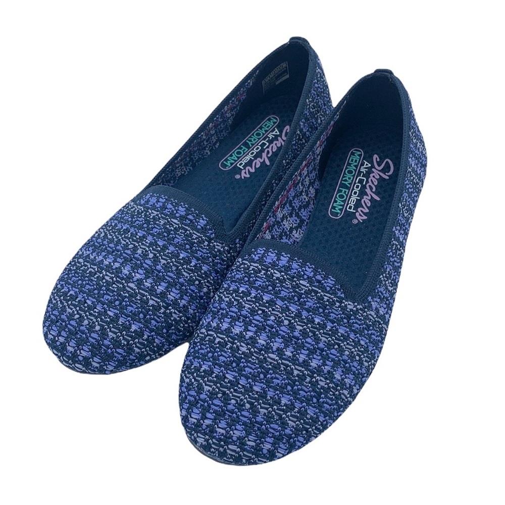 Skechers Modern Comfort Women's Cleo Round Our Moment Ballet Flats Navy/Blue 7.5